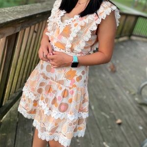 Lacy orange dress